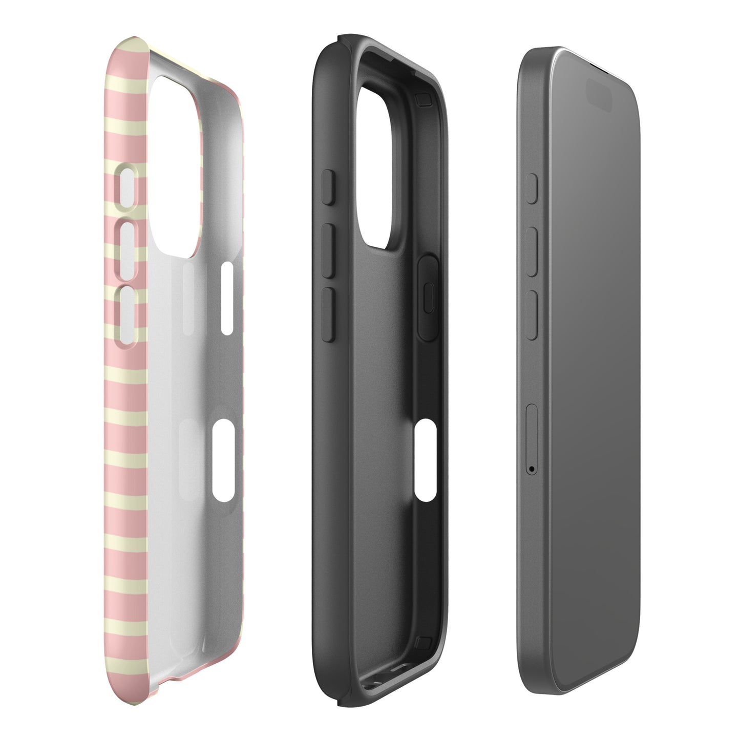 Pink and white stripes iPhone® case