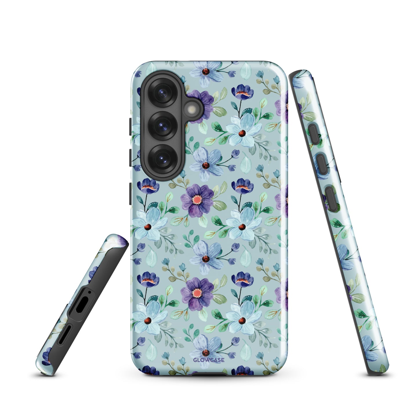 Cute blue flowers SamsungĀ® case