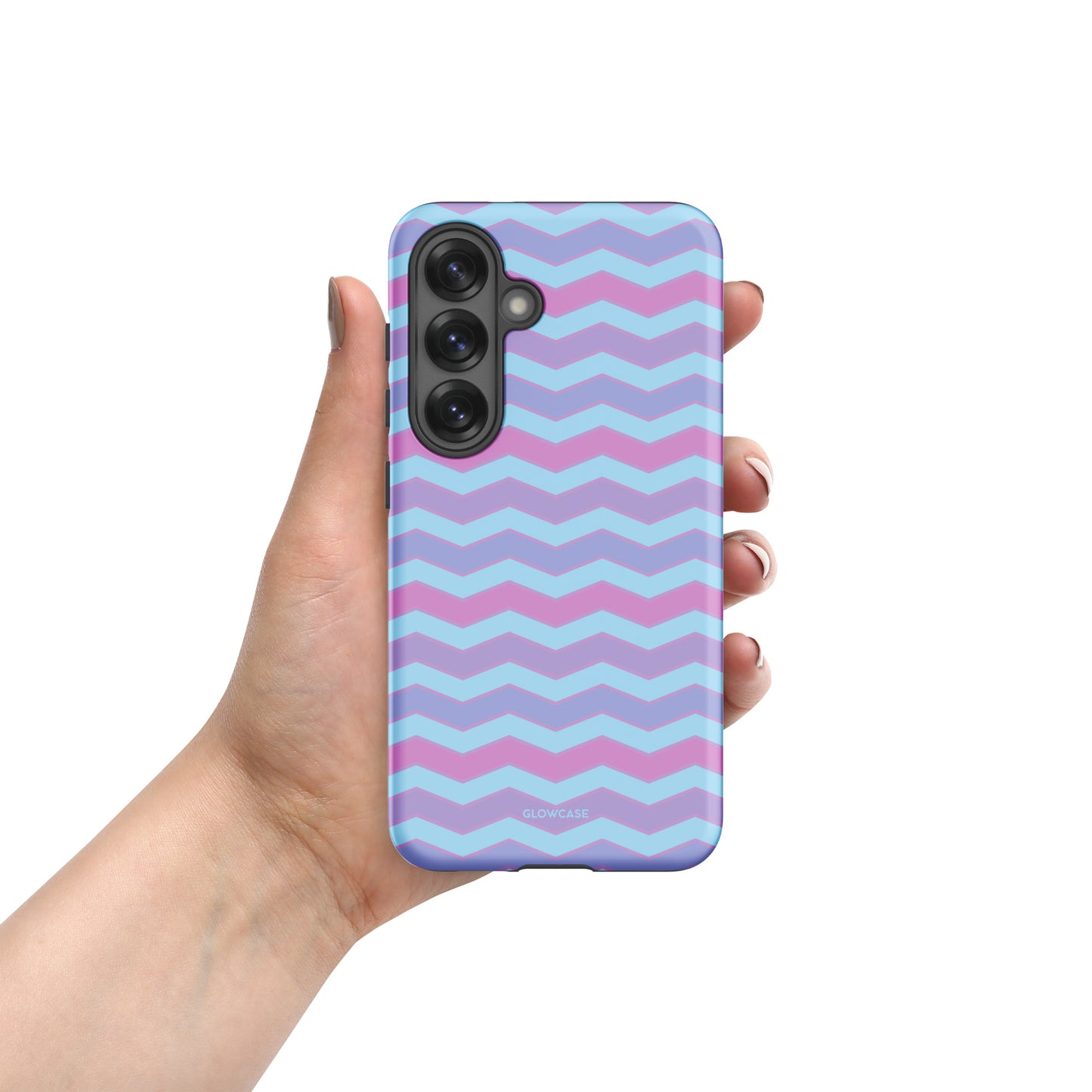 Geometric blue and lilac Samsung® case