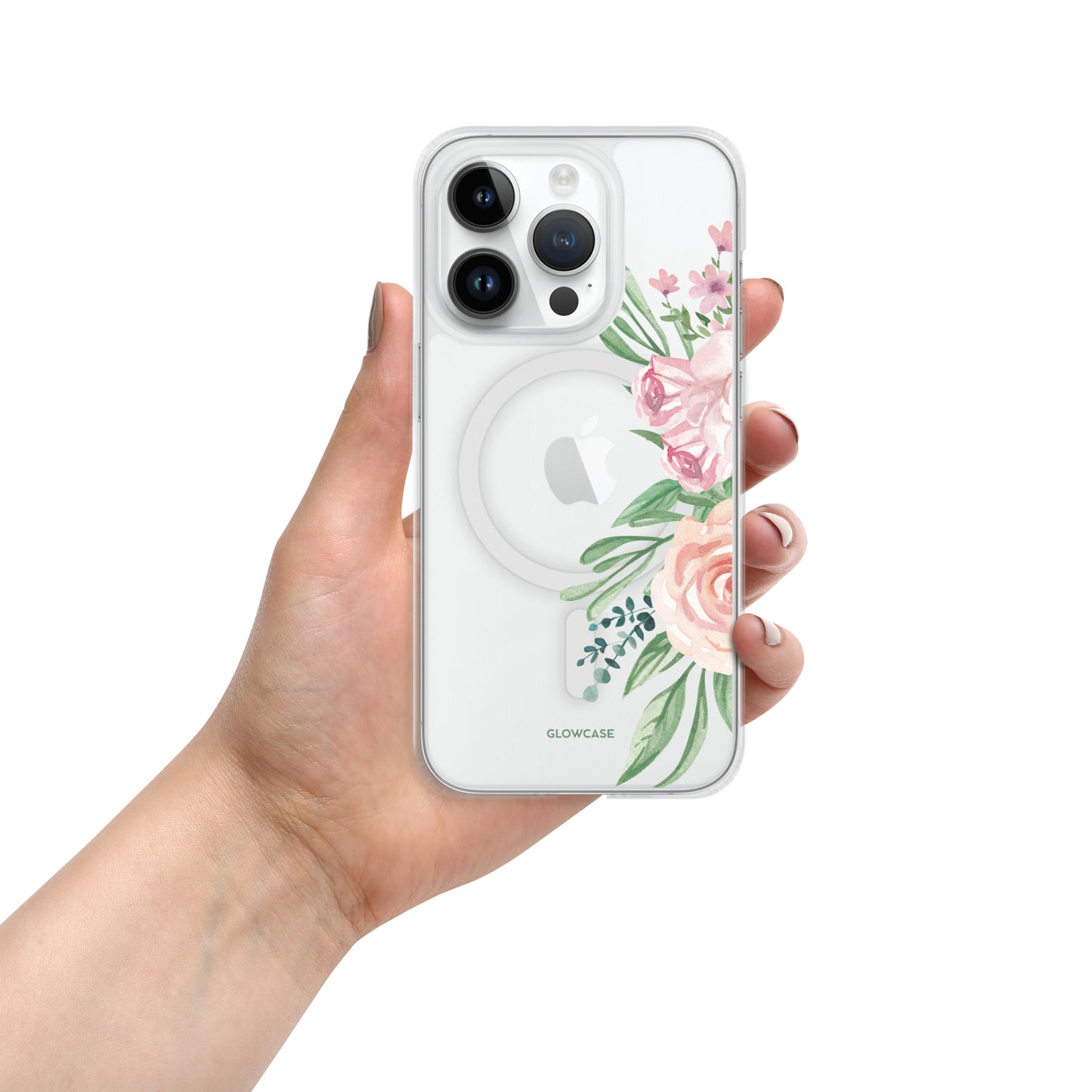 Side Pink Flowers Iphone case MagSafe®