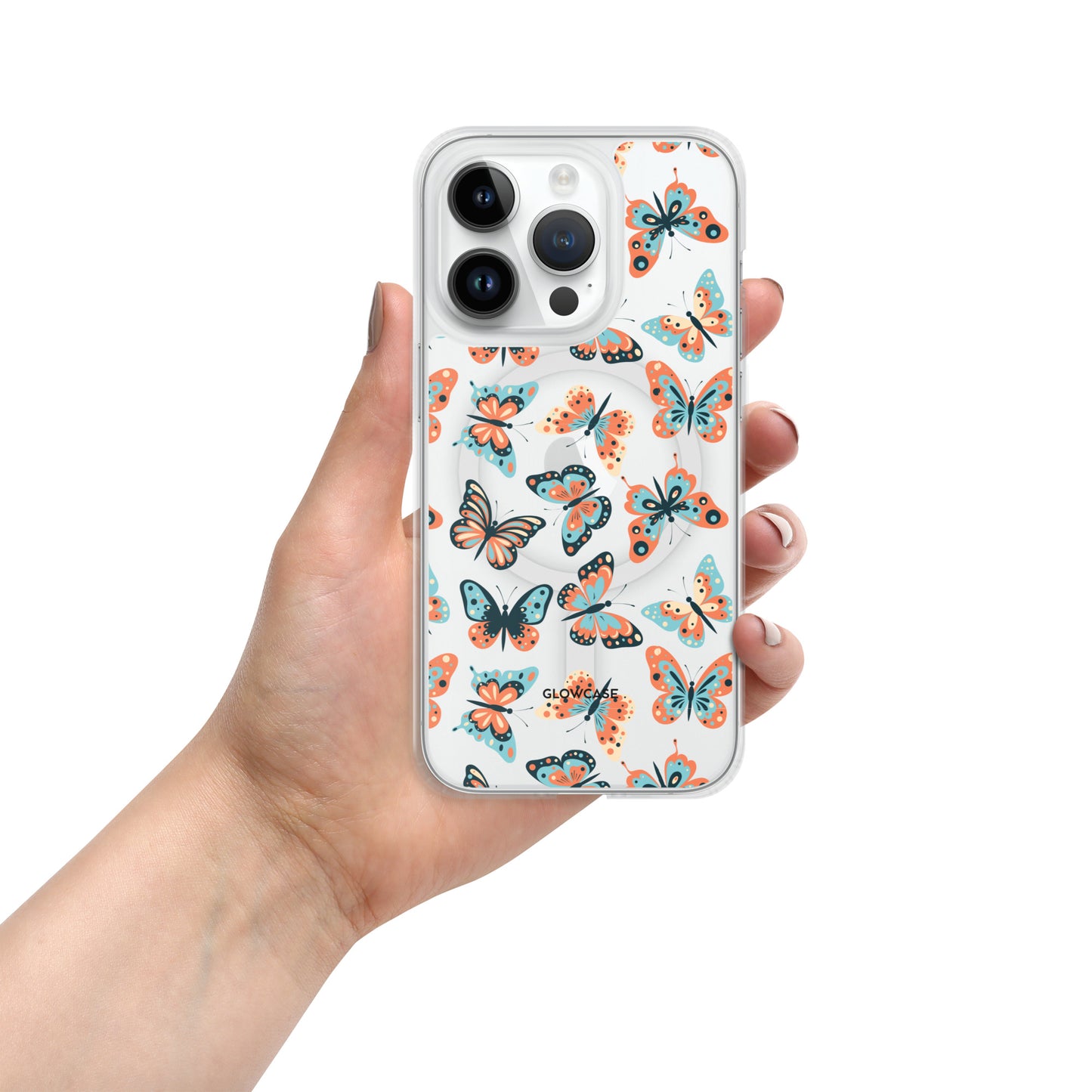 Blue & Orange Butterflies Iphone case MagSafe®