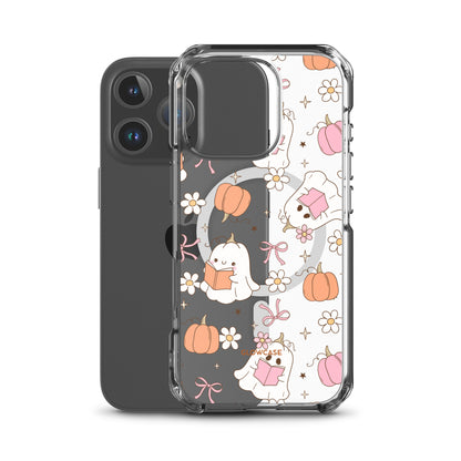 Cute ghosts and pumpkins clear case for iPhone®