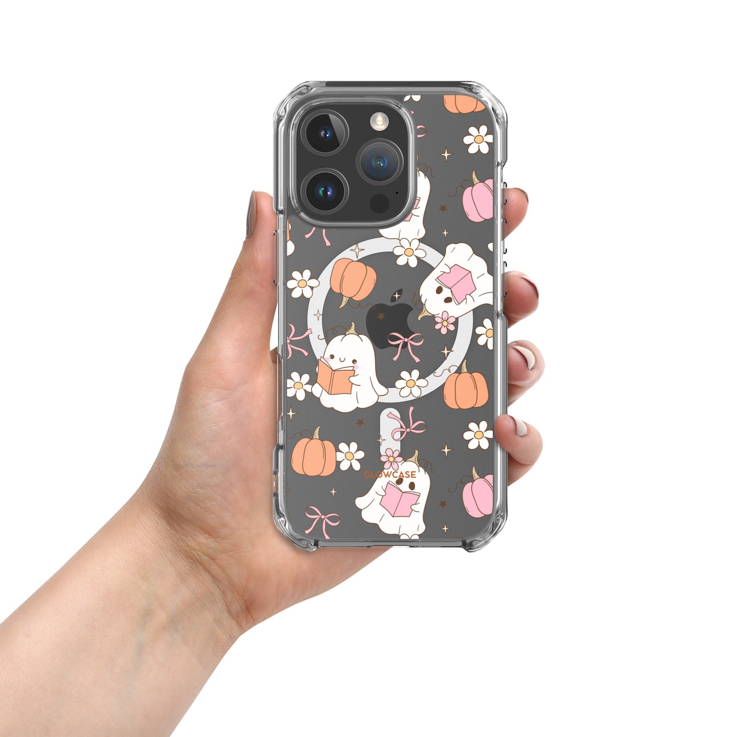 Cute ghosts and pumpkins clear case for iPhone®