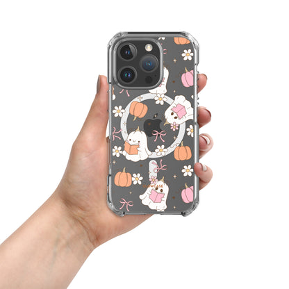 Cute ghosts and pumpkins clear case for iPhone®