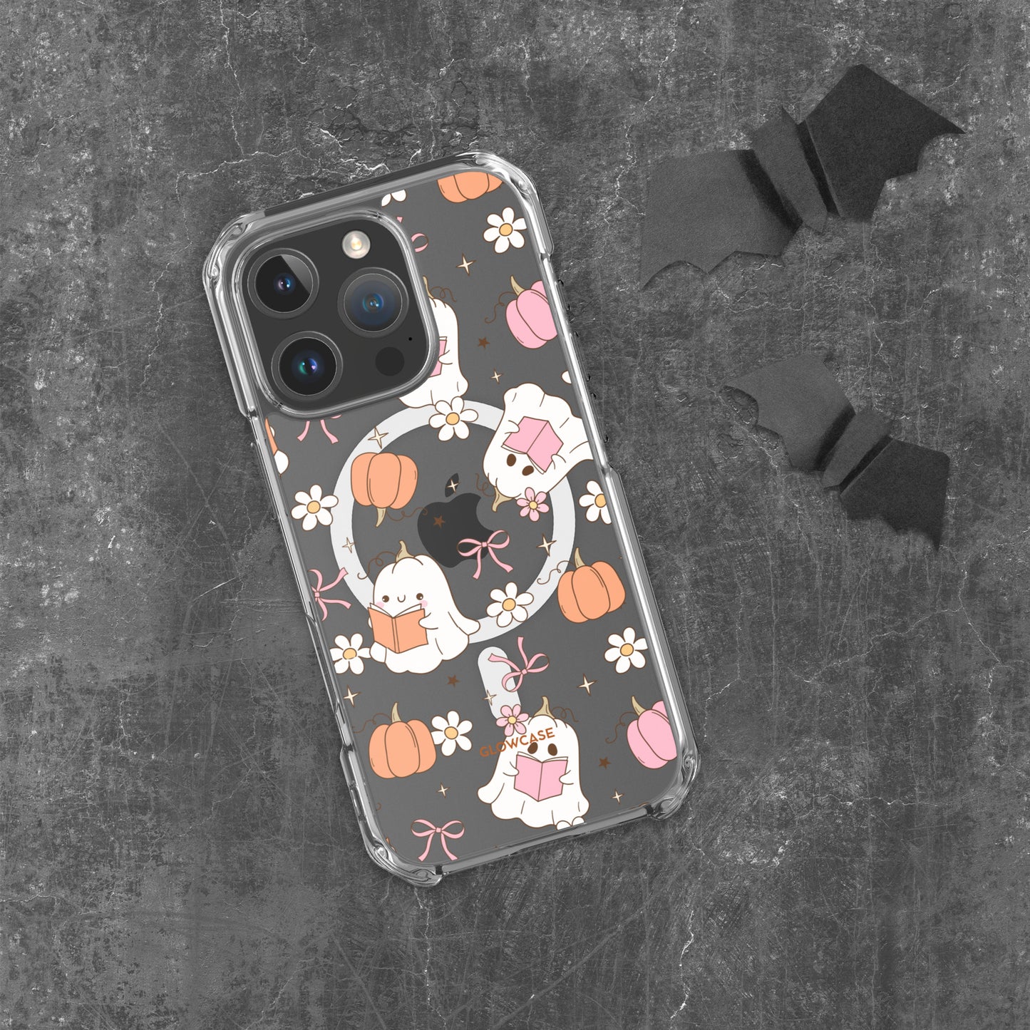 Cute ghosts and pumpkins clear case for iPhone®