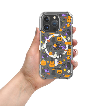 Cute pumpkins and black cats clear case for iPhone®