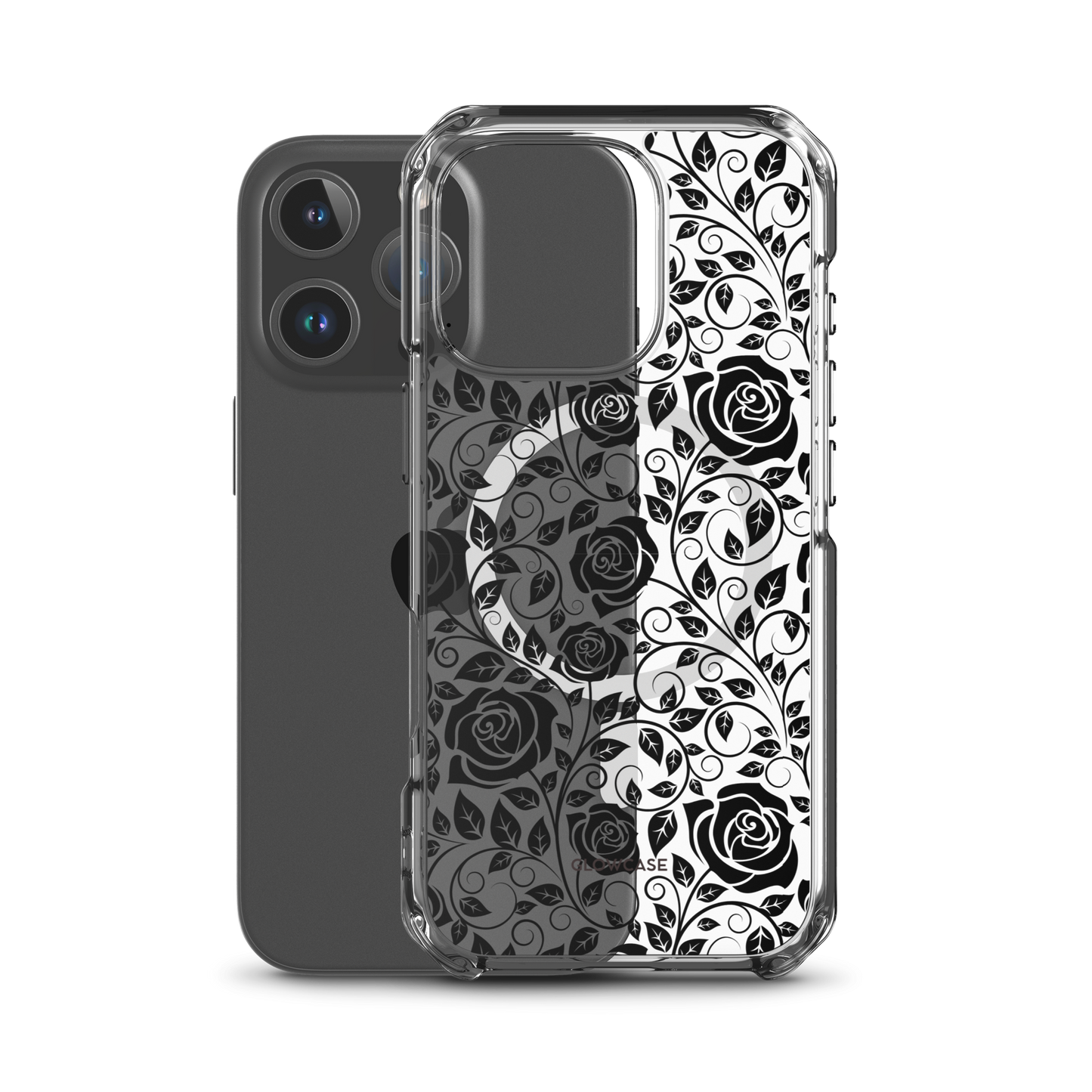 Cute dark roses clear case for iPhone®