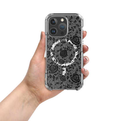 Cute dark roses clear case for iPhone®