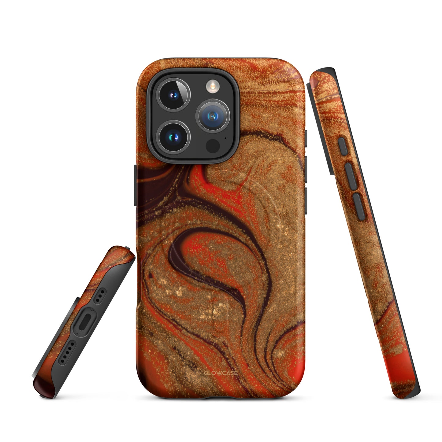 Red and Gold Marble Effect iPhone® case MagSafe®