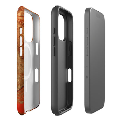 Red and Gold Marble Effect iPhone® case MagSafe®