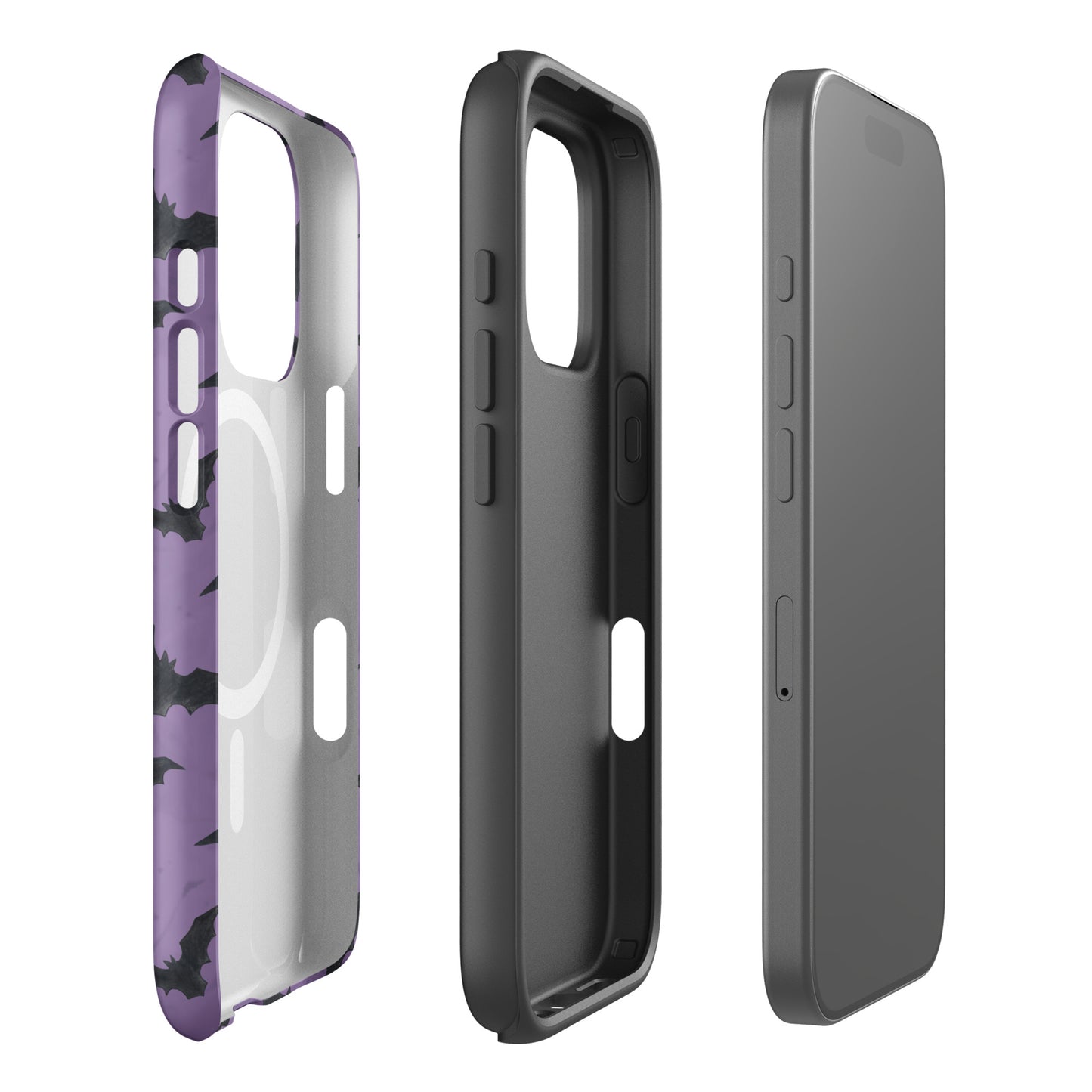 Black and Purple Bat iPhone® case MagSafe®