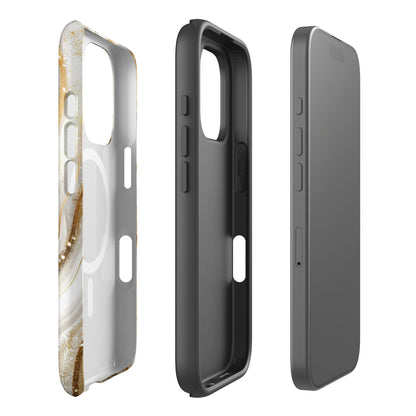 Gold & white glittering Marble Effect for iPhone®