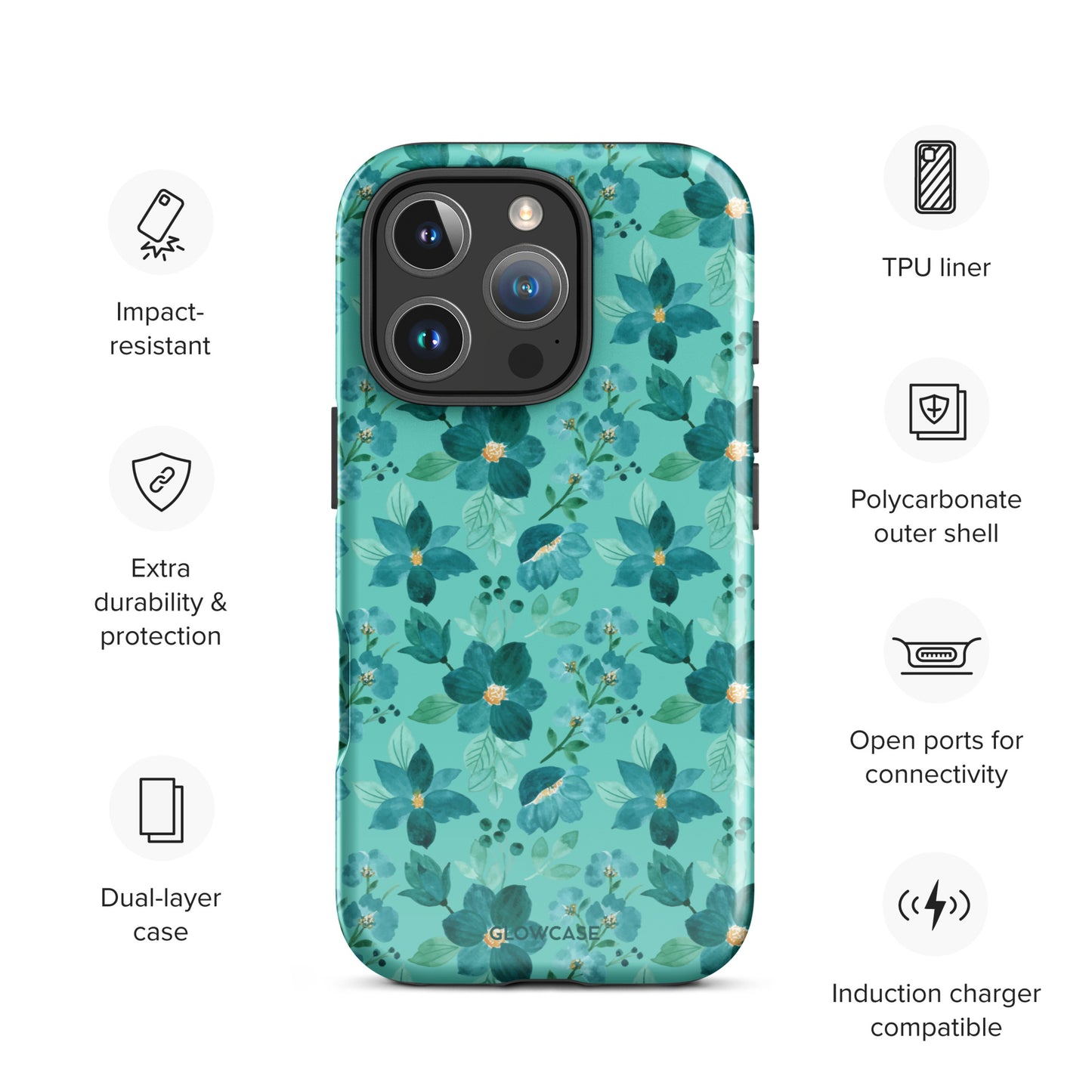 Lovely Blue flowers iPhone® case