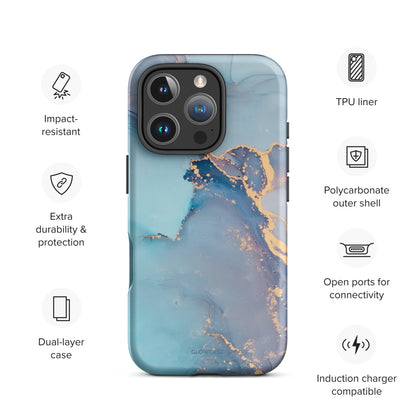 Light blue Marble Effect iPhone® case