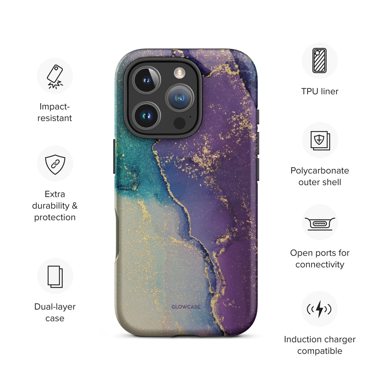 Blue and Purple Marble Effect for iPhone®