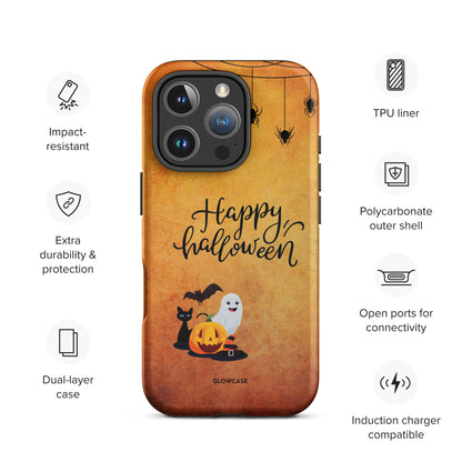 Happy Halloween orange and black iPhone® case