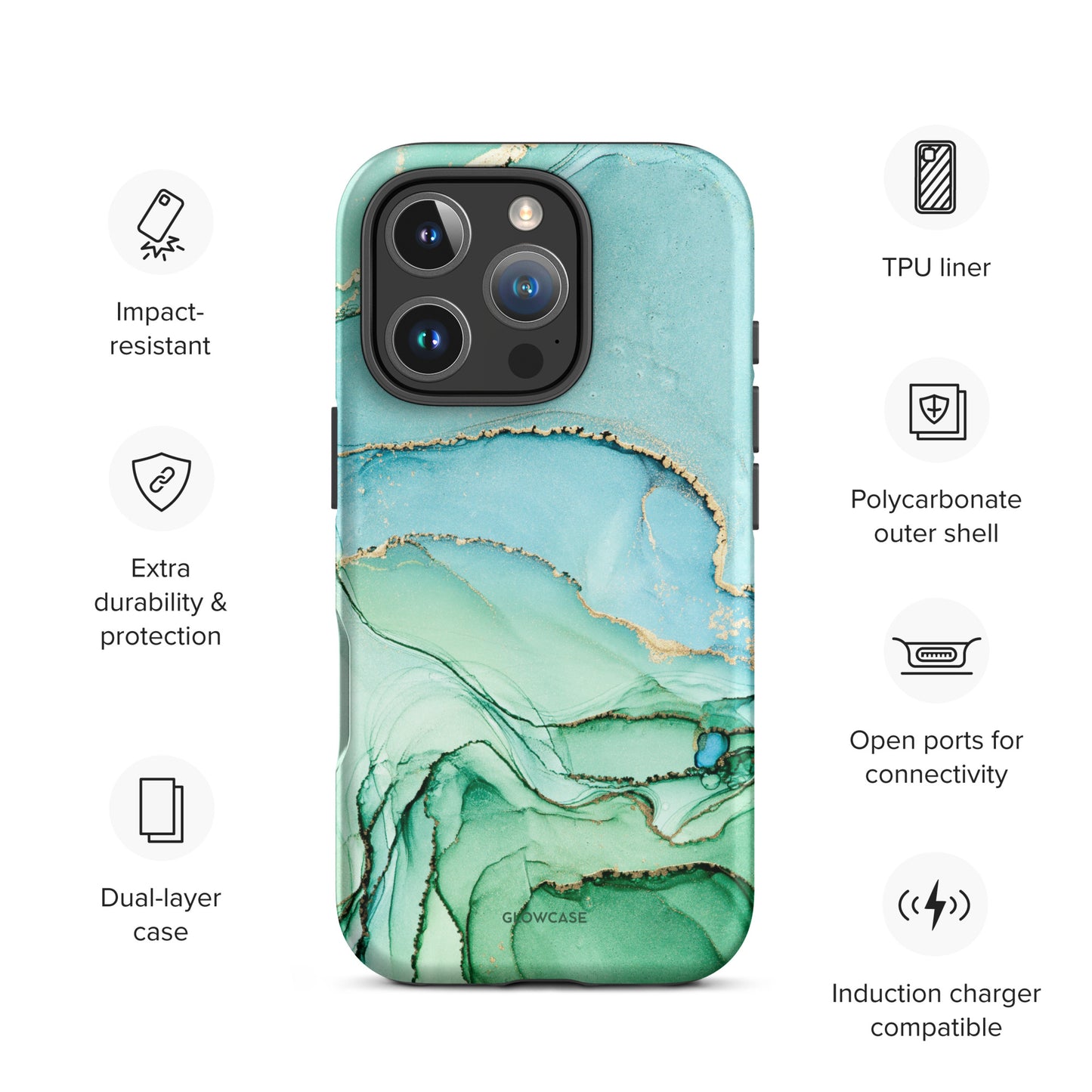Turquoise Marble Effect iPhone® case