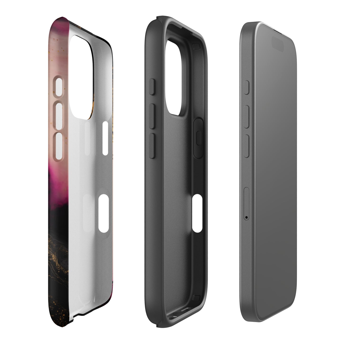 Black & Pink Marble Effect for iPhone®