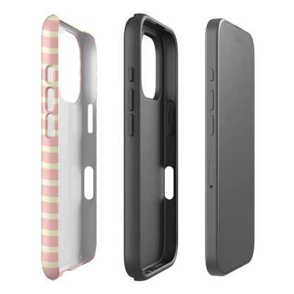 Pink and white stripes iPhone® case